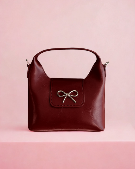 Cherie Mini Burgundy Bag