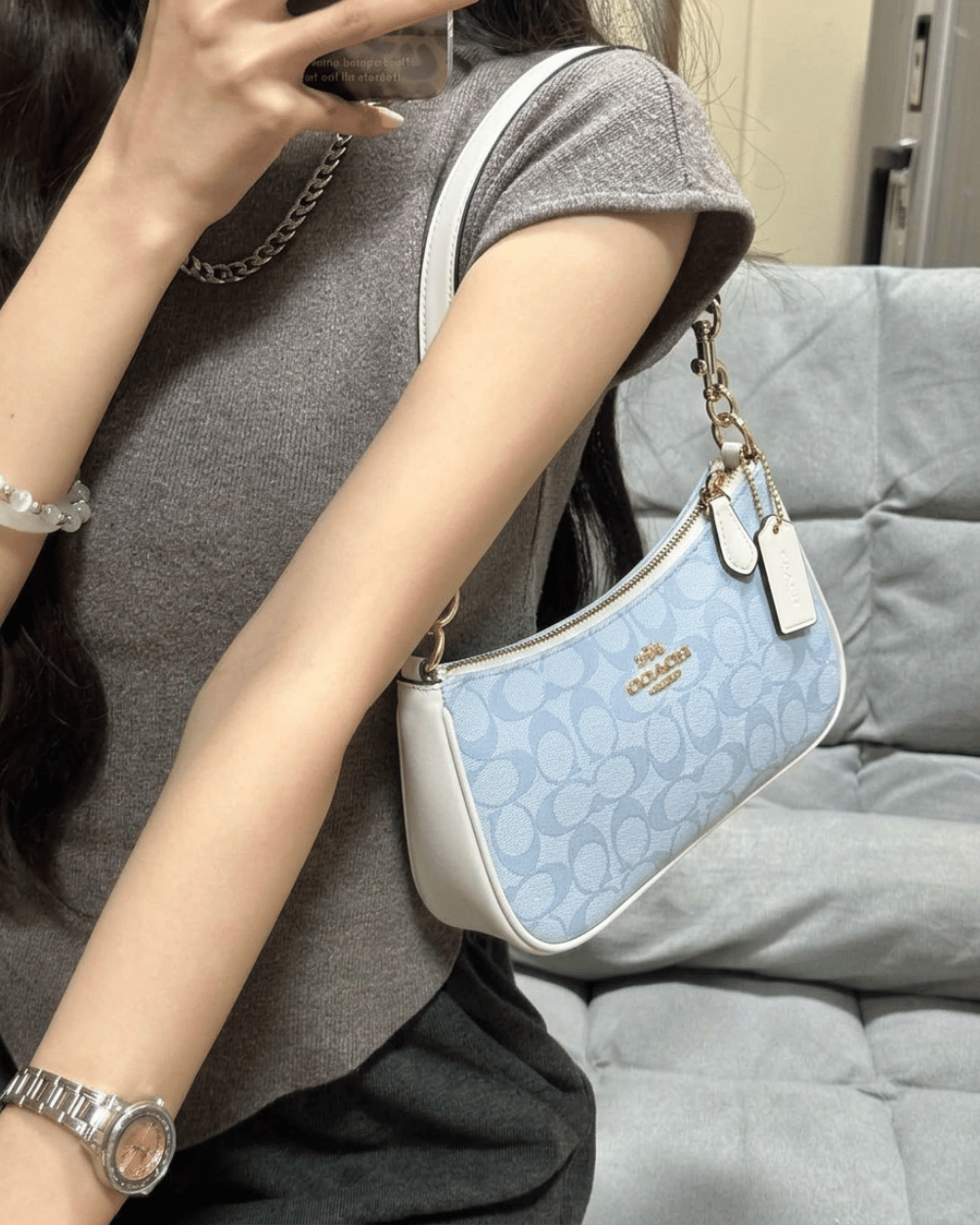 Coche Baguette Bag in Baby Blue