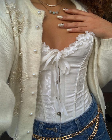 White Corset Top