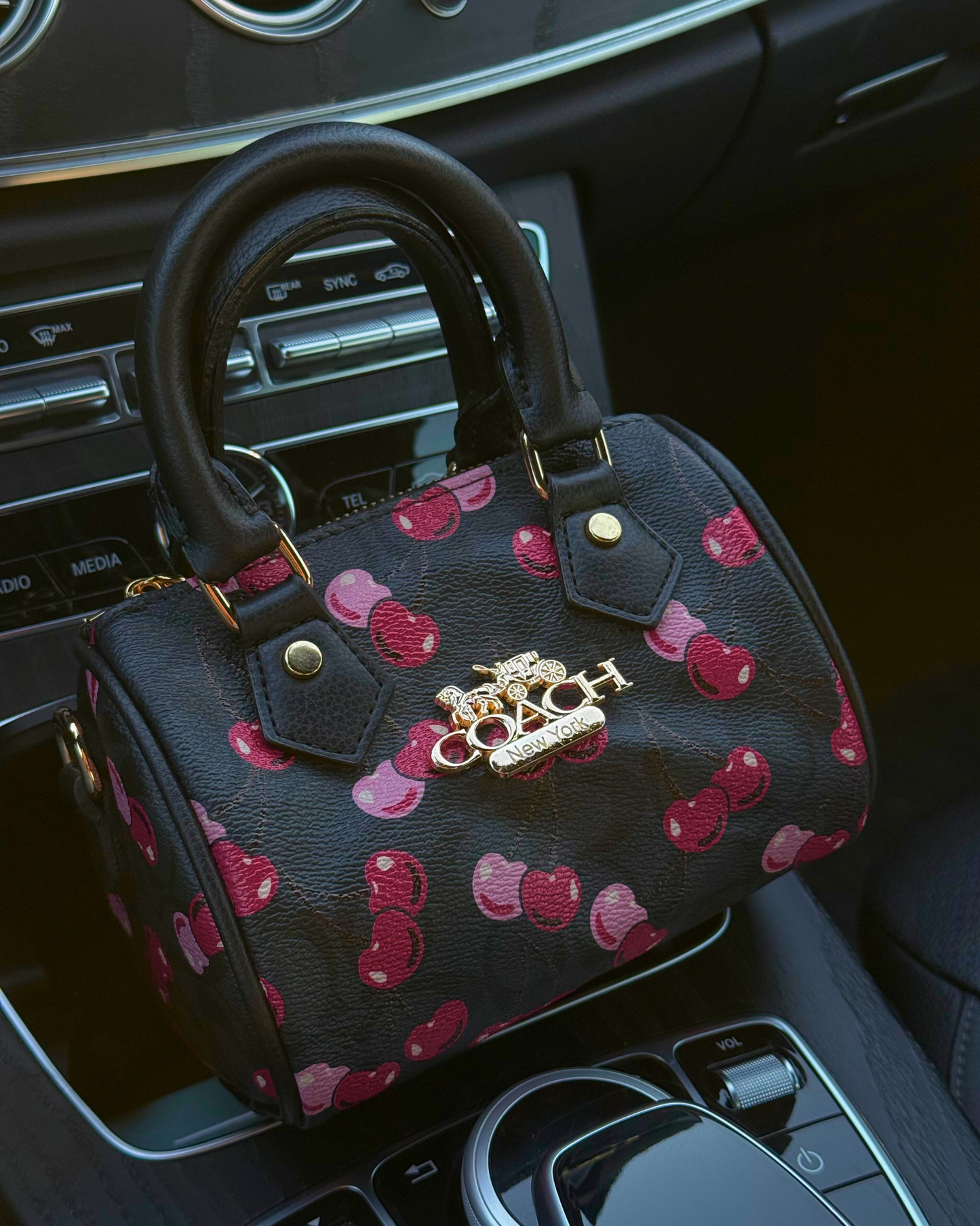 Coche Cherry Mini Bag - Black Pink