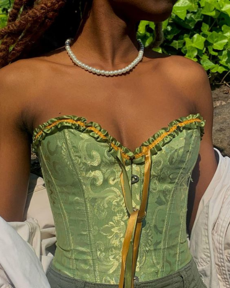Green Corset Top