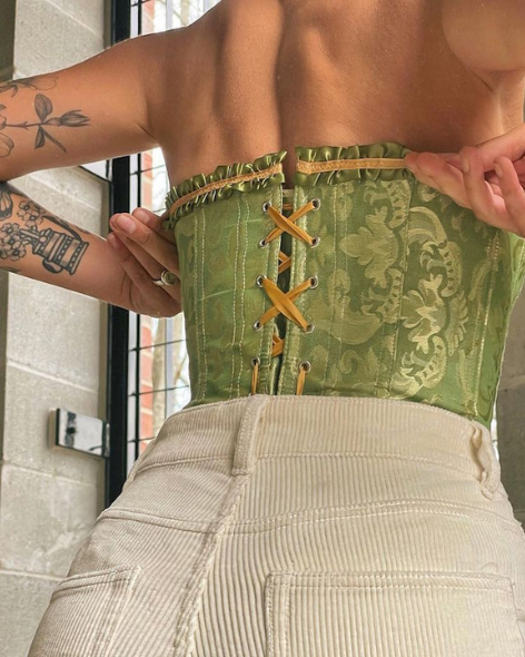 Green Corset Top