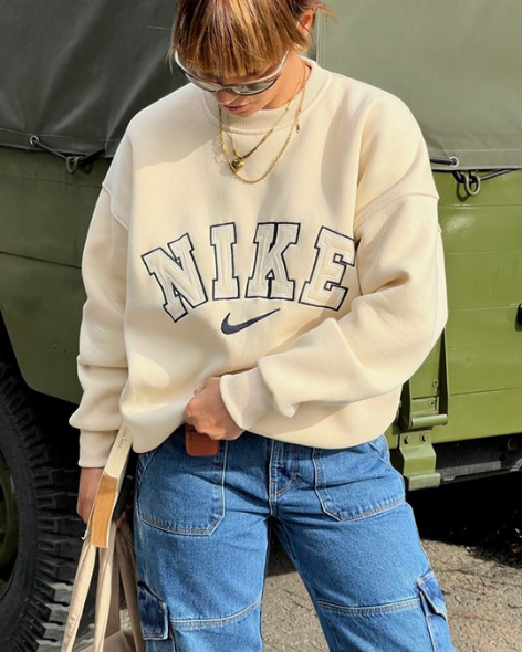 Swooshy Vintage Off-white Sweatshirt