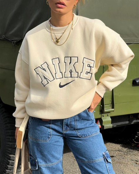 Swooshy Vintage Off-white Sweatshirt