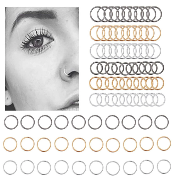 Pack Of 3 Fake Nose Rings