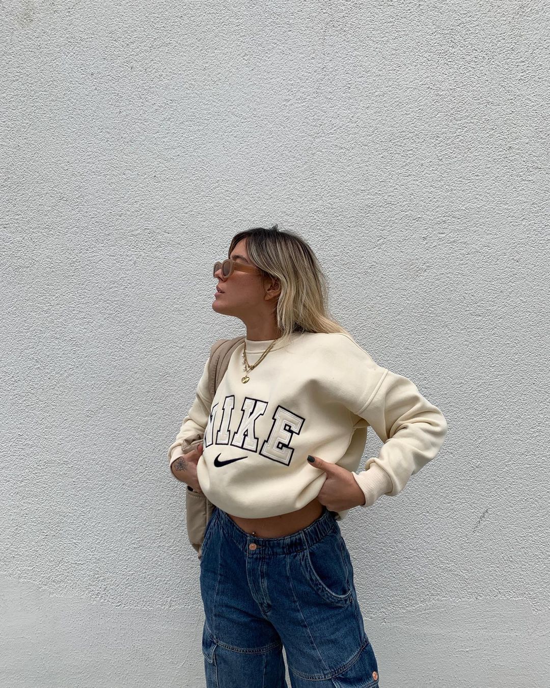 Swooshy Vintage Off-white Sweatshirt
