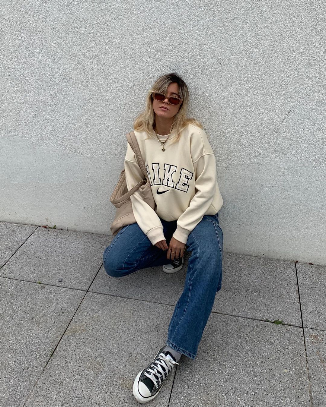 Swooshy Vintage Off-white Sweatshirt