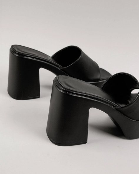 High Black Platform Heels