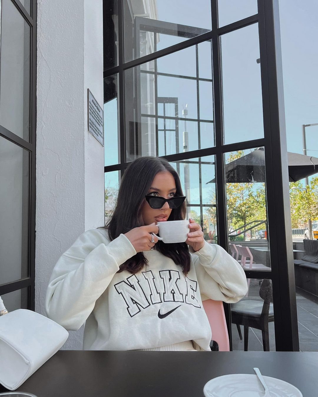 Swooshy Vintage Off-white Sweatshirt