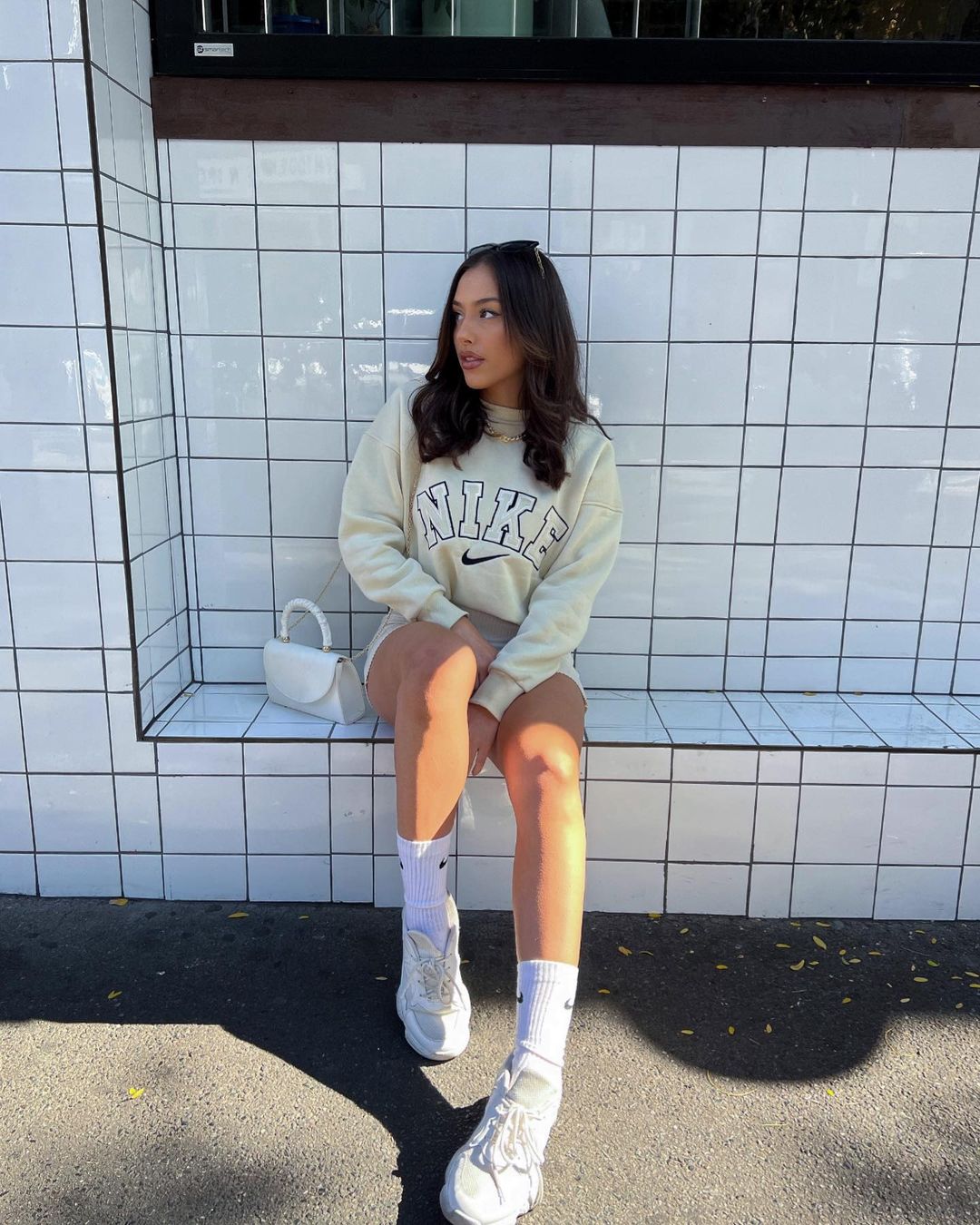 Swooshy Vintage Off-white Sweatshirt