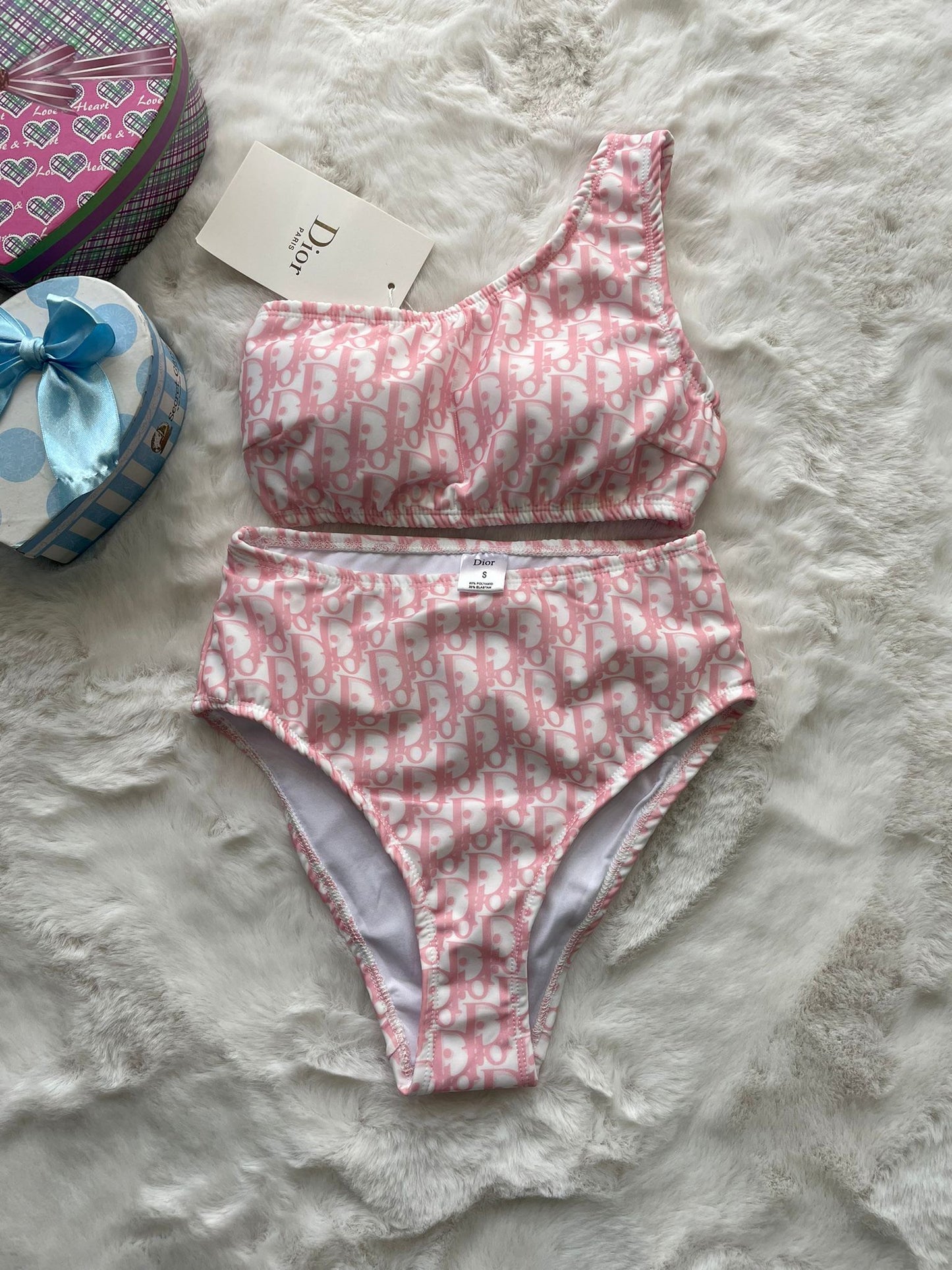 Luxe Didi Pink High Waisted Bikini
