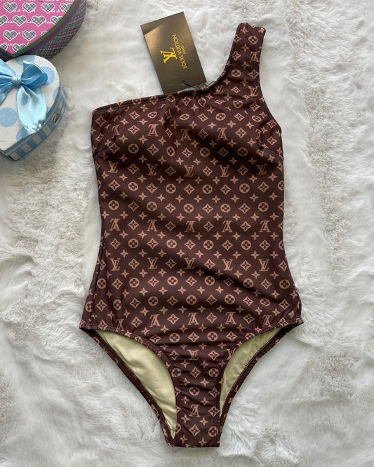 Luxe Luna Brown One Piece Swimsuit