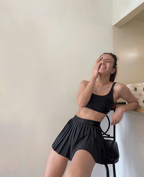 Swooshy Tennis Skirt Black