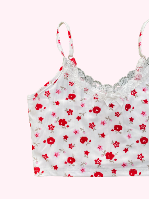 Floral Coquette Crop Top