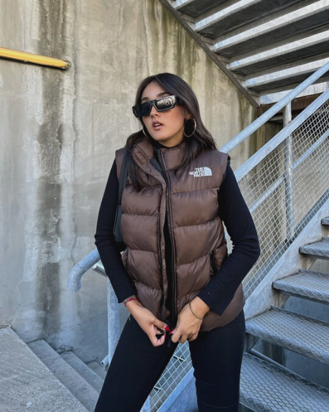 Vintage Puffer Vest Brown