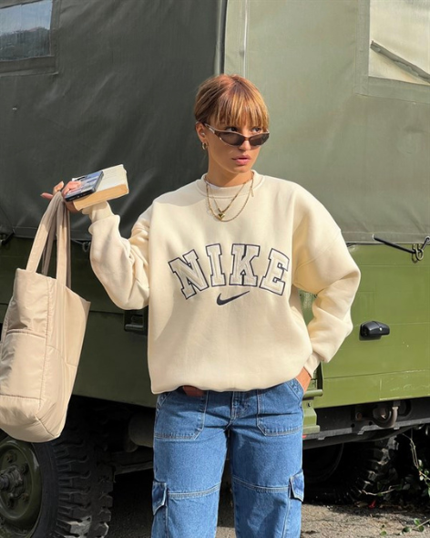 Swooshy Vintage Off-white Sweatshirt