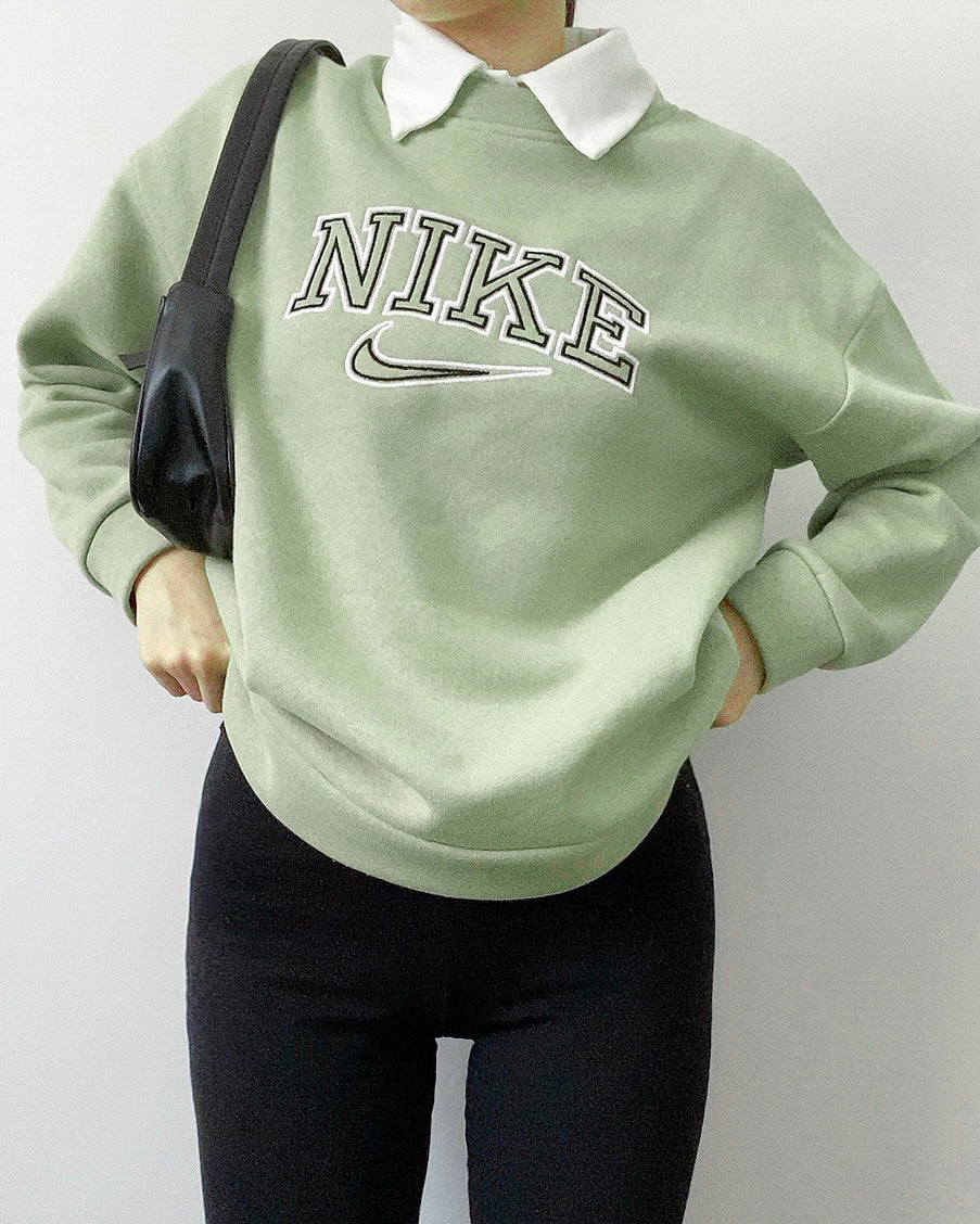 Swooshy Vintage Sage Green Sweatshirt