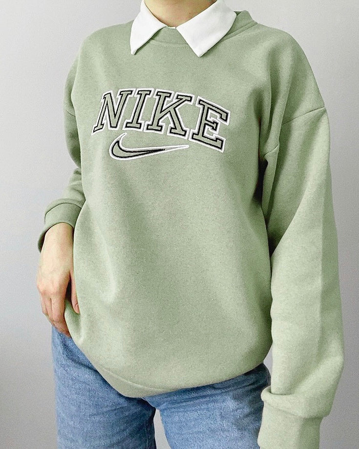 Swooshy Vintage Sage Green Sweatshirt