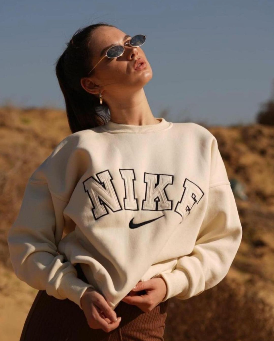 Swooshy Vintage Off-white Sweatshirt