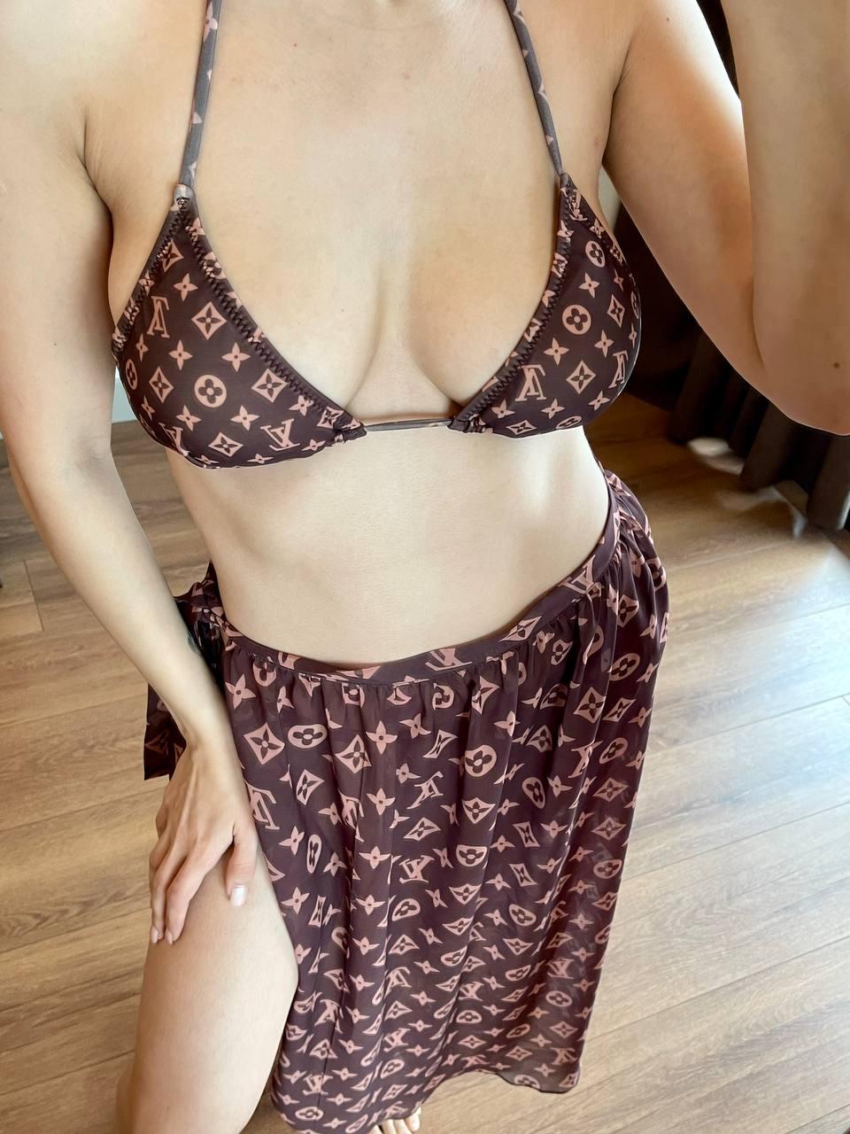 Luxe Luna Brown Bikini Set