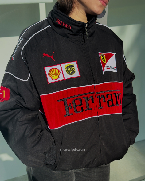 F1 Racer Vintage Jacket Black