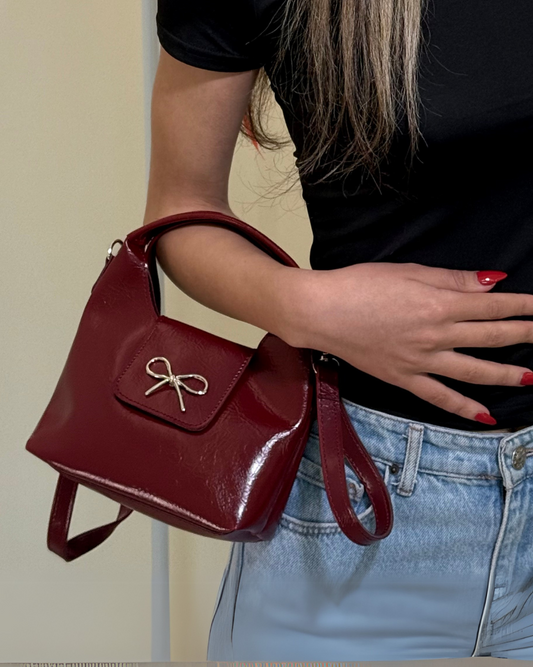 Cherie Mini Burgundy Bag