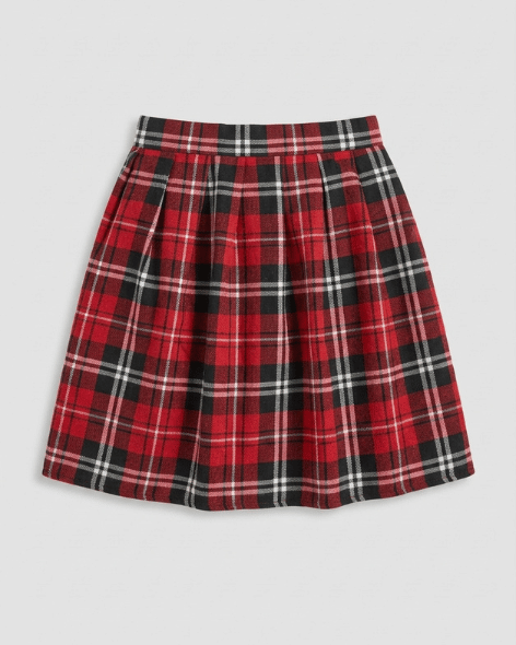 Red Plaid Mini Skirt