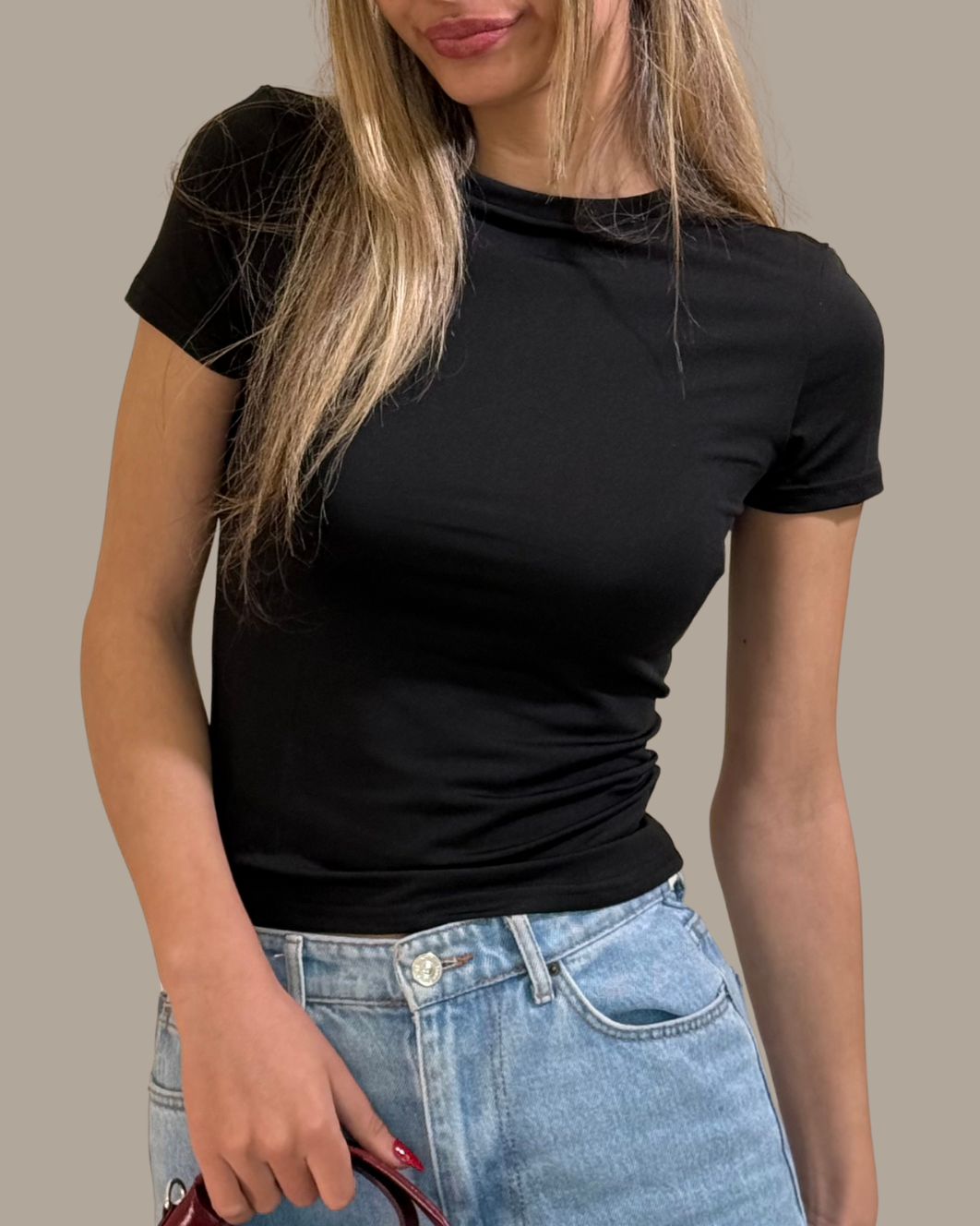 Black Body Hug Tee