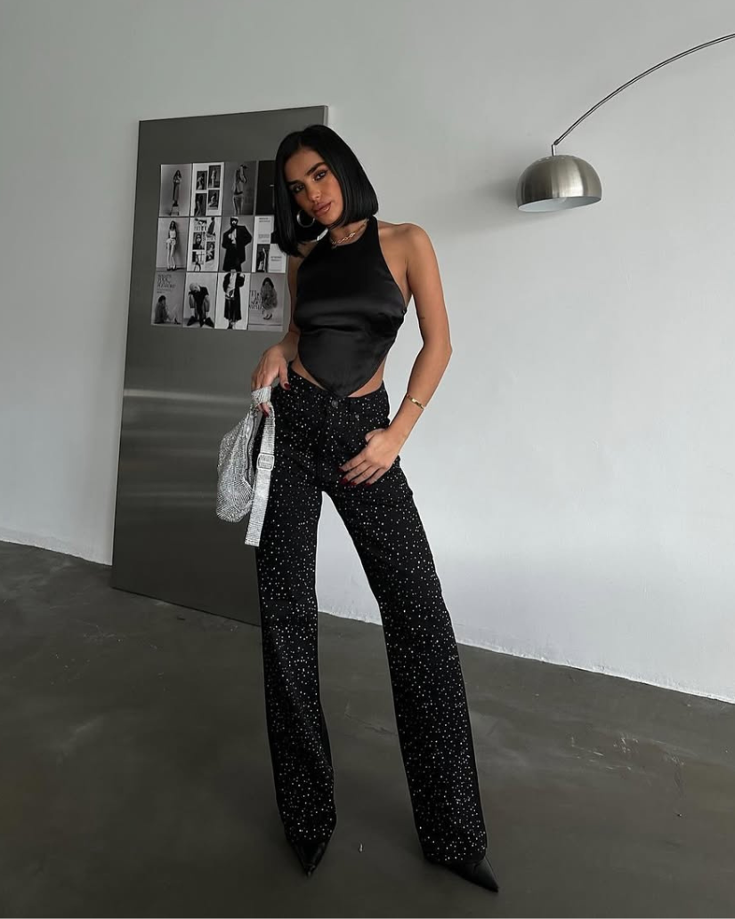 Diamond Mist Black Jeans