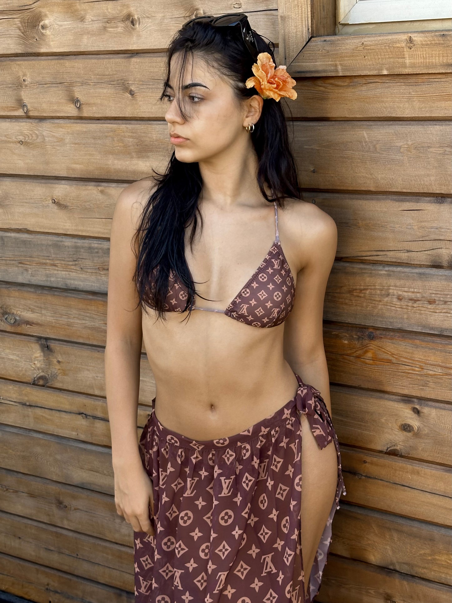 Luxe Luna Brown Bikini Set