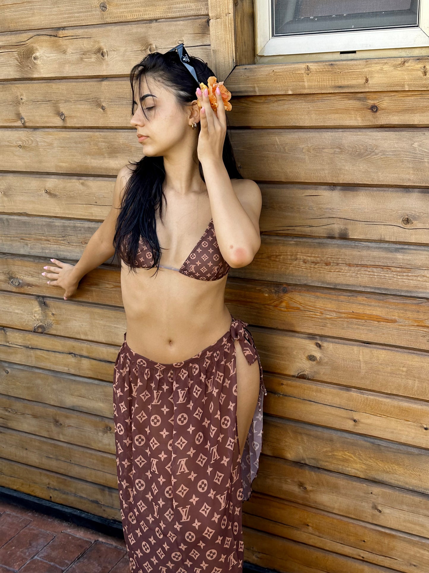 Luxe Luna Brown Bikini Set