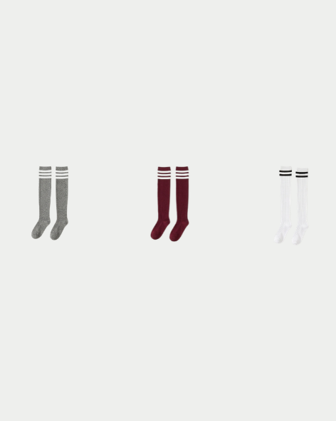 Knee High striped Socks
