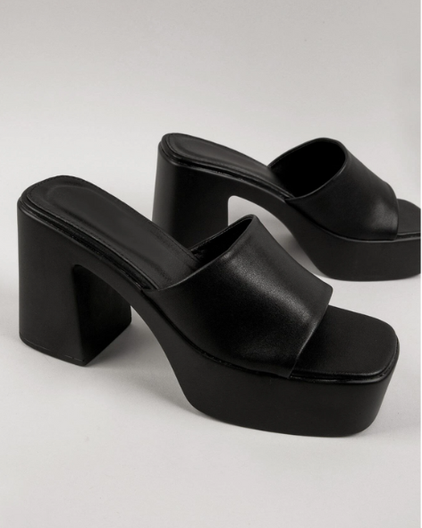 High Black Platform Heels