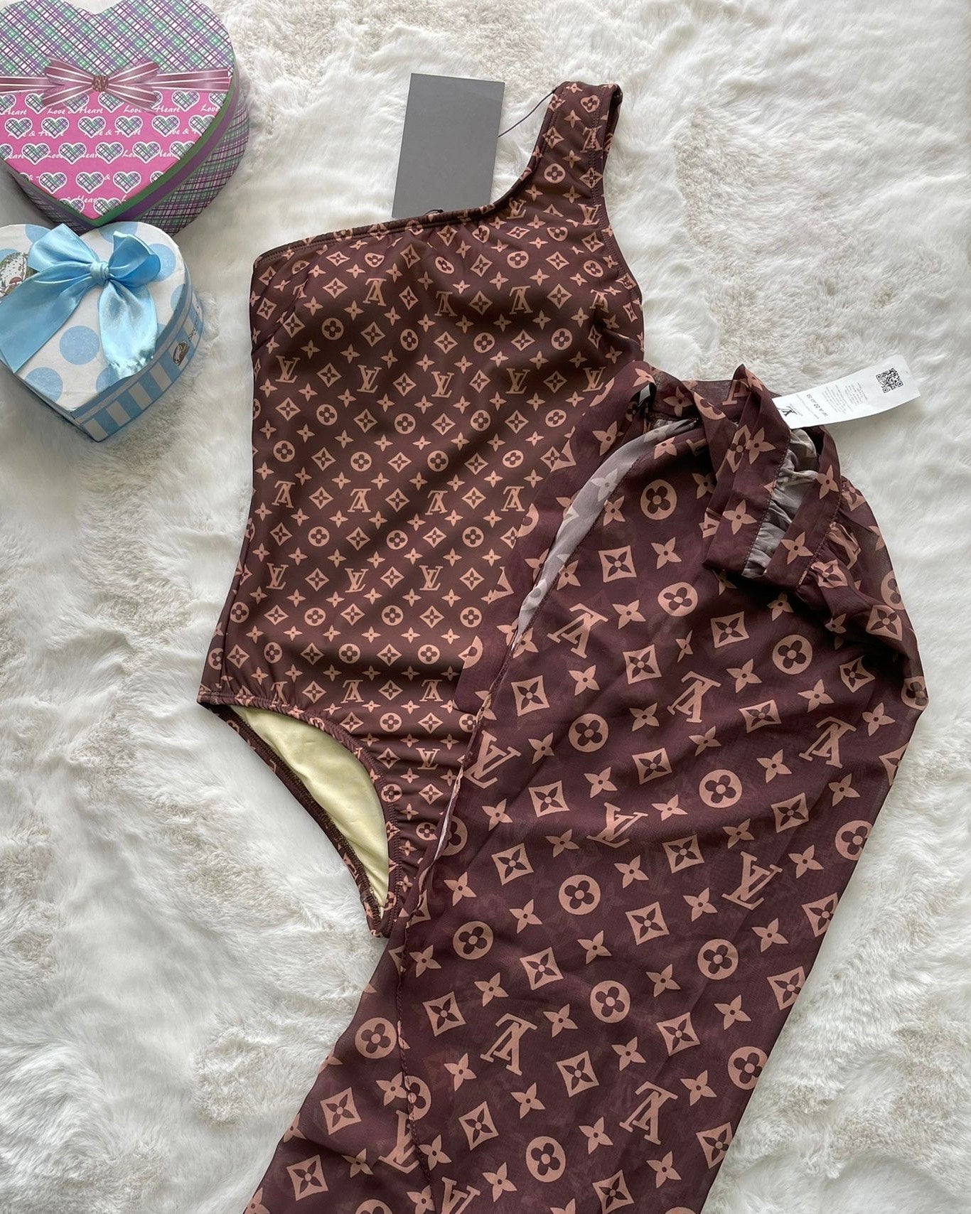 Luxe Luna Brown One Piece Swimsuit