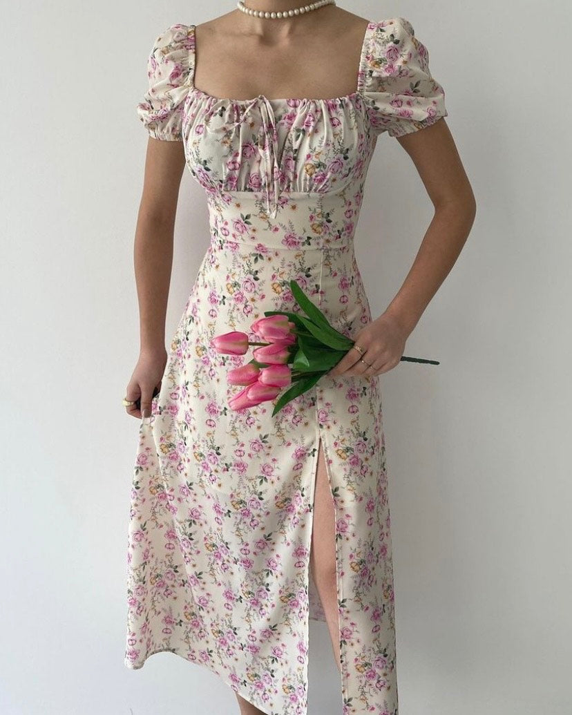 Taliah Midi Floral Dress