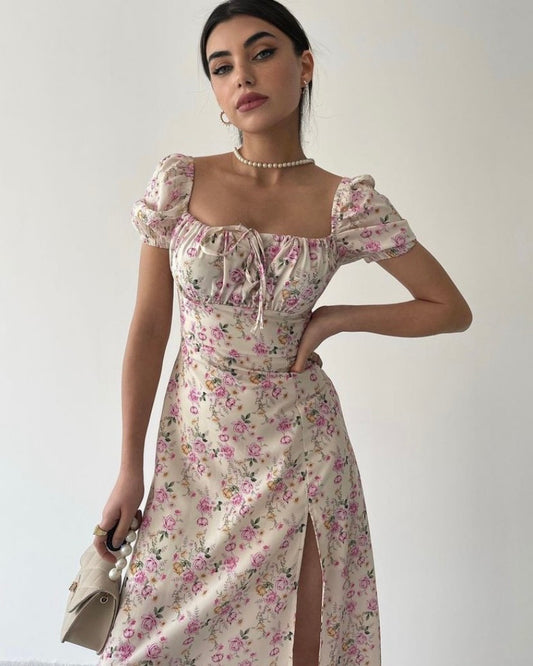 Taliah Midi Floral Dress