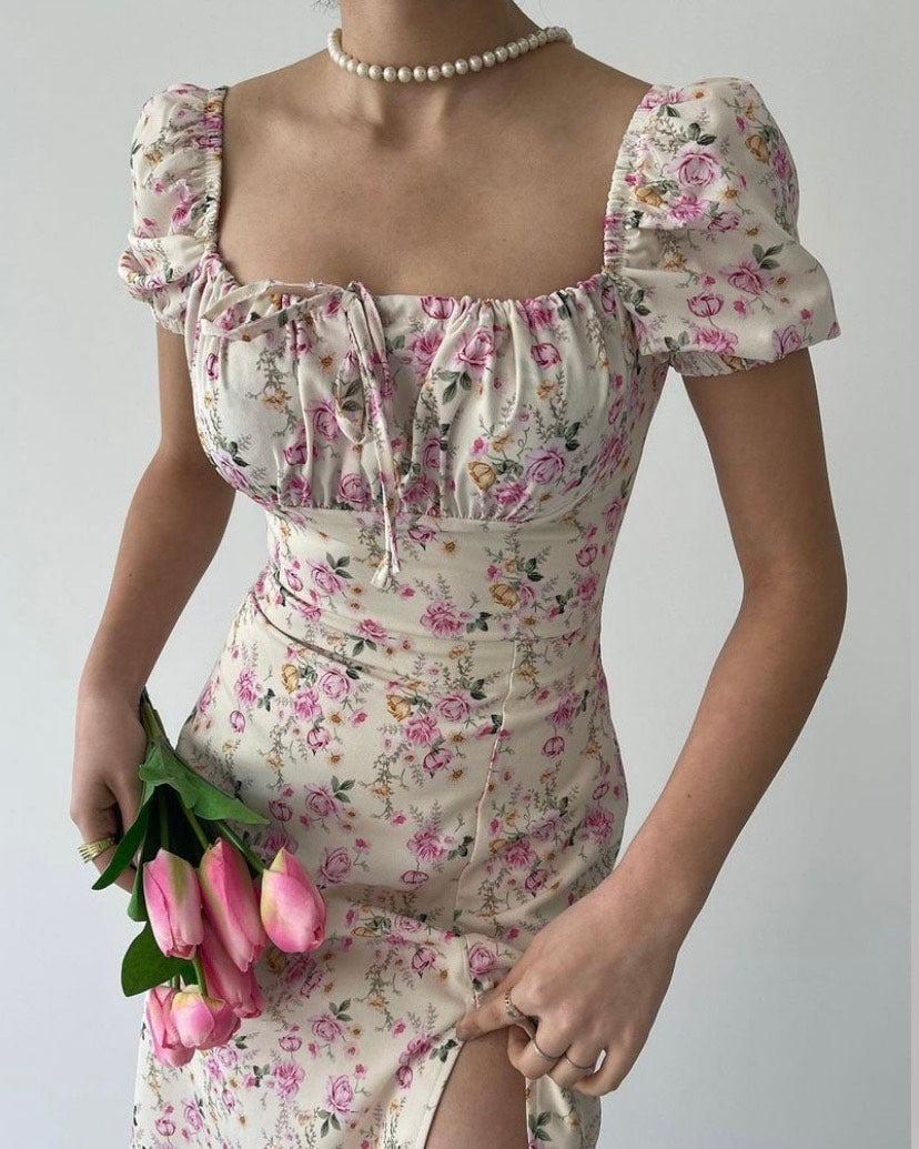 Taliah Midi Floral Dress