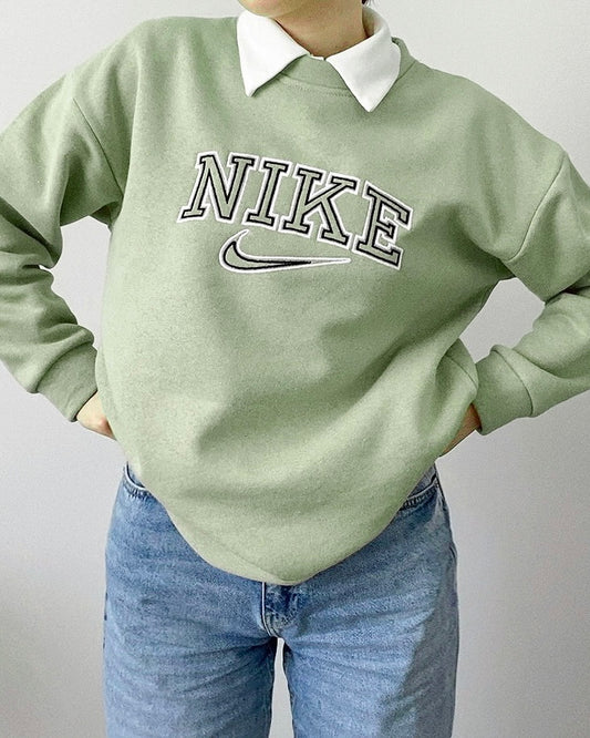 Swooshy Vintage Sage Green Sweatshirt
